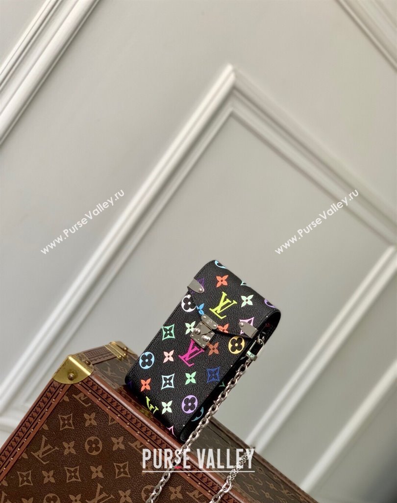 Louis Vuitton LV x TM Phone Pouch Metis in Multicolored Monogram Canvas Black 2025 M14098 (KI-250523017)