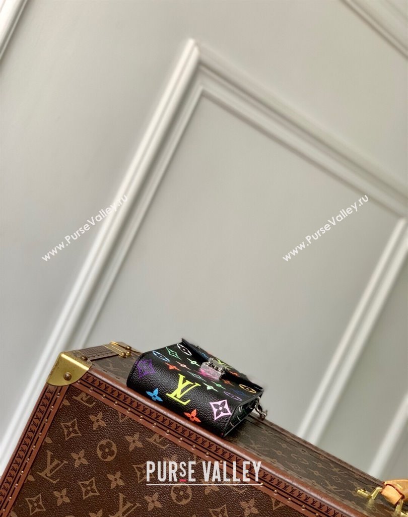 Louis Vuitton LV x TM Phone Pouch Metis in Multicolored Monogram Canvas Black 2025 M14098 (KI-250523017)