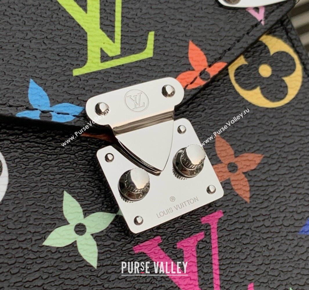 Louis Vuitton LV x TM Phone Pouch Metis in Multicolored Monogram Canvas Black 2025 M14098 (KI-250523017)