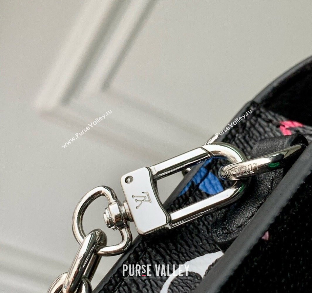 Louis Vuitton LV x TM Phone Pouch Metis in Multicolored Monogram Canvas Black 2025 M14098 (KI-250523017)