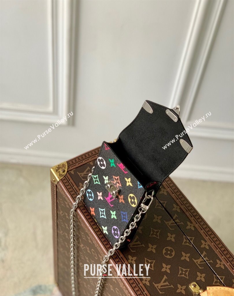 Louis Vuitton LV x TM Phone Pouch Metis in Multicolored Monogram Canvas Black 2025 M14098 (KI-250523017)