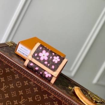 Louis Vuitton LV x TM Victorine Wallet in Sakura Monogram Canvas with Cherry Blossom 2025 M13427 (KI-250523007)