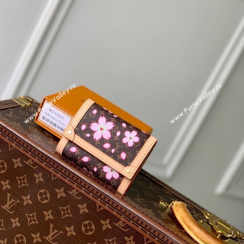 Louis Vuitton LV x TM Victorine Wallet in Sakura Monogram Canvas with Cherry Blossom 2025 M13427 (KI-250523007)