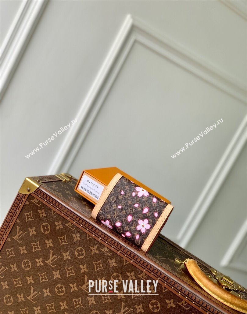 Louis Vuitton LV x TM Victorine Wallet in Sakura Monogram Canvas with Cherry Blossom 2025 M13427 (KI-250523007)