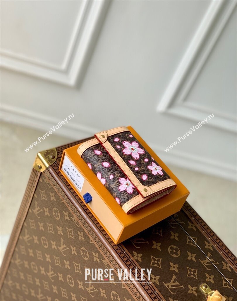 Louis Vuitton LV x TM Victorine Wallet in Sakura Monogram Canvas with Cherry Blossom 2025 M13427 (KI-250523007)