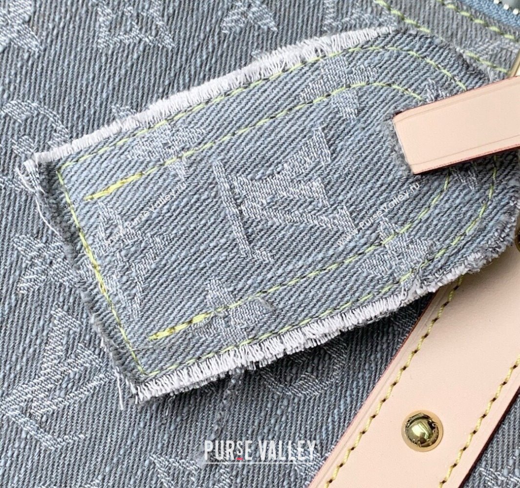 Louis Vuitton Keepall Bandouliere 45 travel bag in Cloudy Grey Certified Organic Cotton M13748 2025 (KI-250523019)