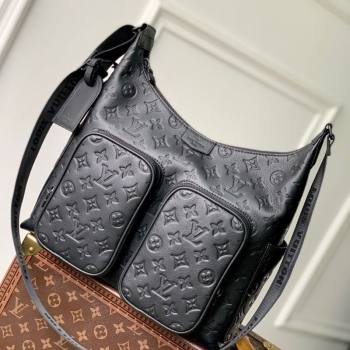 Louis Vuitton Hobo Cargo Bag in Black Monogram Shadow Leather M14778 2025 (KI-250523079)