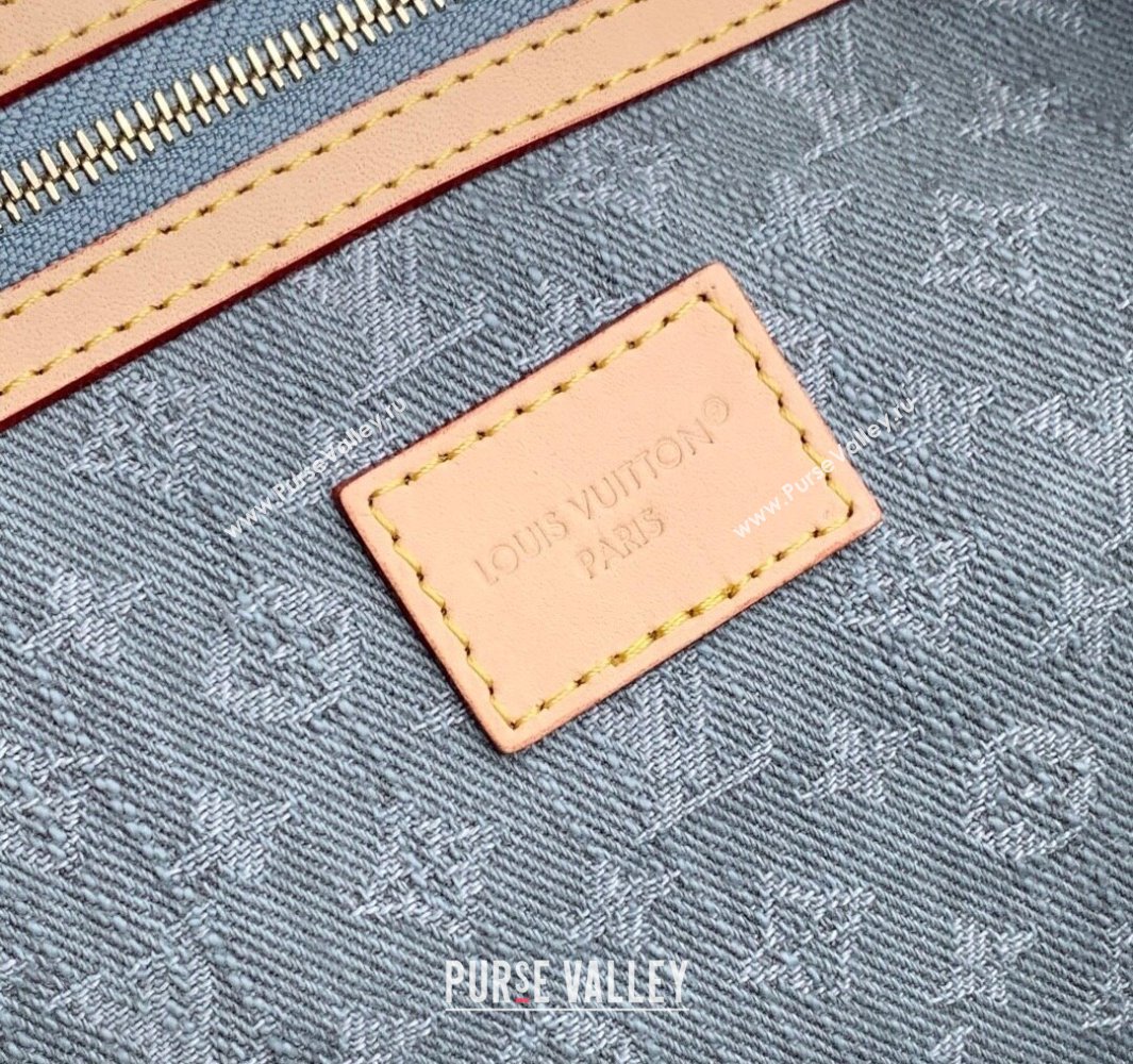 Louis Vuitton Keepall Bandouliere 45 travel bag in Cloudy Grey Certified Organic Cotton M13748 2025 (KI-250523019)