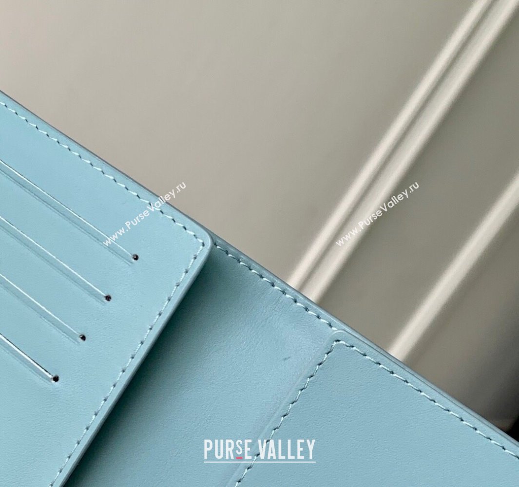 Louis Vuitton Passport Cover in Sky Blue Monogram Shadow Leather M14798 2025 (KI-250523067)