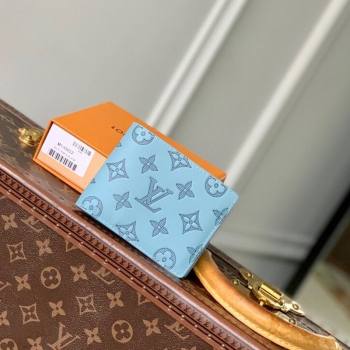 Louis Vuitton Multiple Wallet in Sky Blue Monogram Shadow Leather M14802 2025 (KI-250523070)