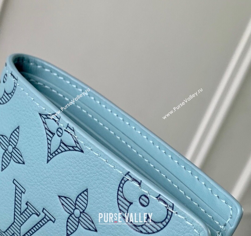 Louis Vuitton Multiple Wallet in Sky Blue Monogram Shadow Leather M14802 2025 (KI-250523070)