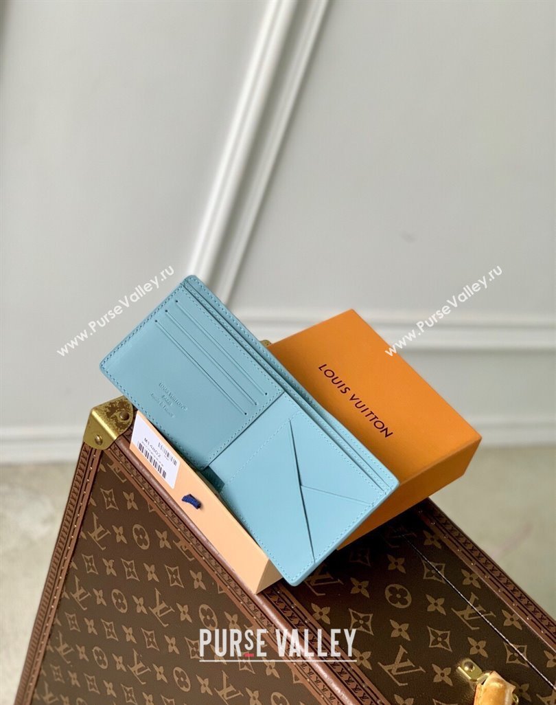 Louis Vuitton Multiple Wallet in Sky Blue Monogram Shadow Leather M14802 2025 (KI-250523070)