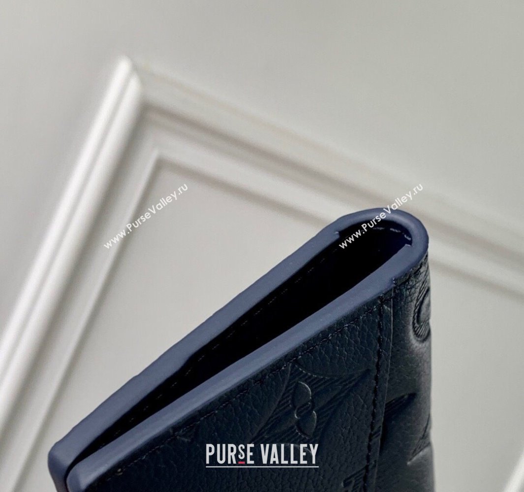 Louis Vuitton Pocket Organizer Wallet in Navy Blue Monogram Shadow Leather M14786 2025 (KI-250523073)