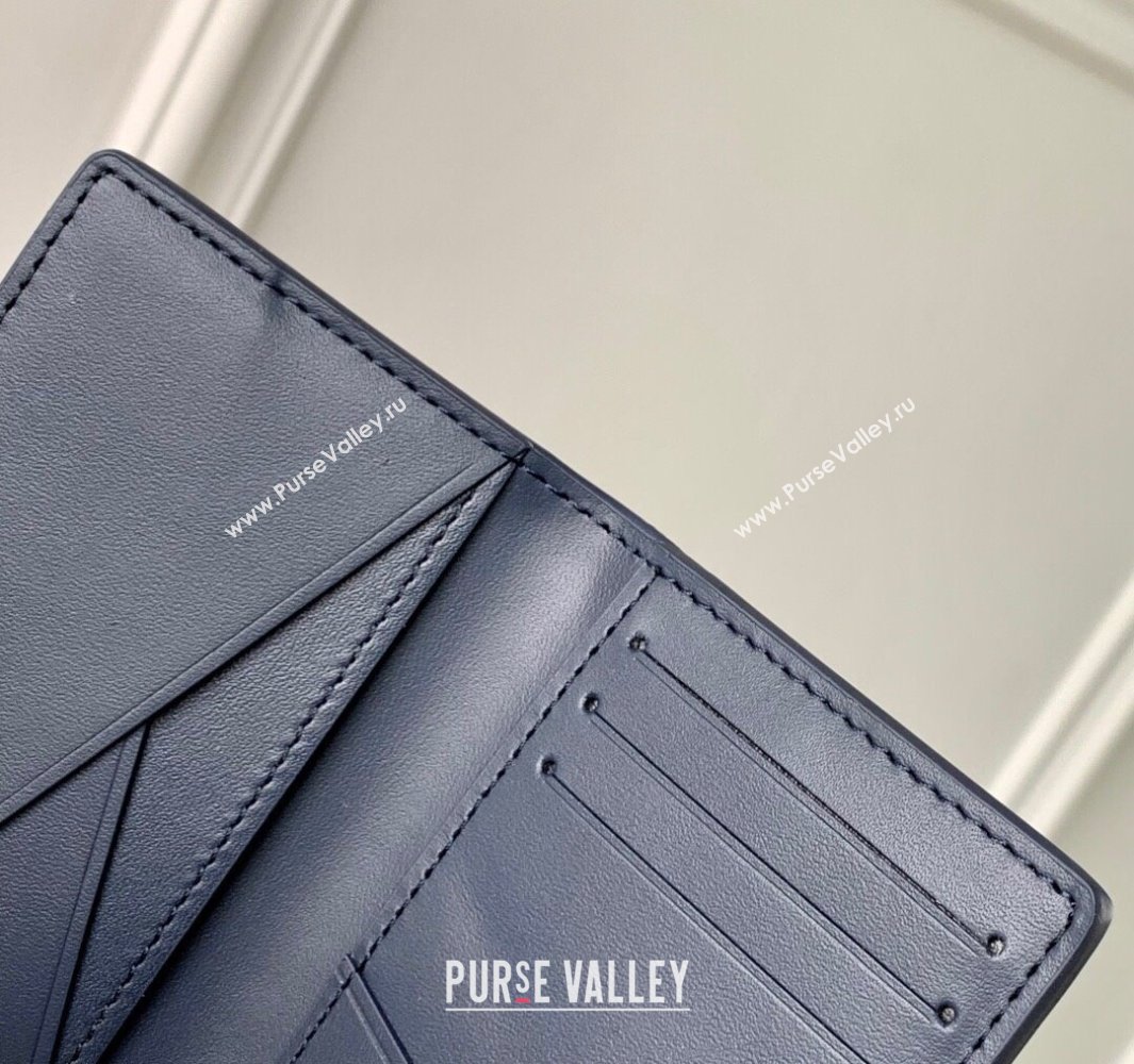 Louis Vuitton Pocket Organizer Wallet in Navy Blue Monogram Shadow Leather M14786 2025 (KI-250523073)