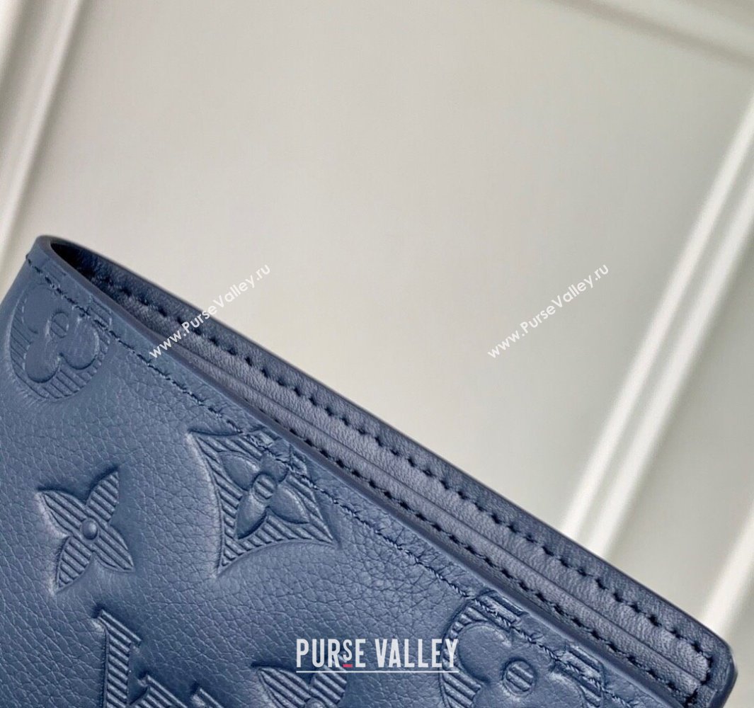 Louis Vuitton Multiple Wallet in Navy Blue Monogram Shadow Leather M14787 2025 (KI-250523071)