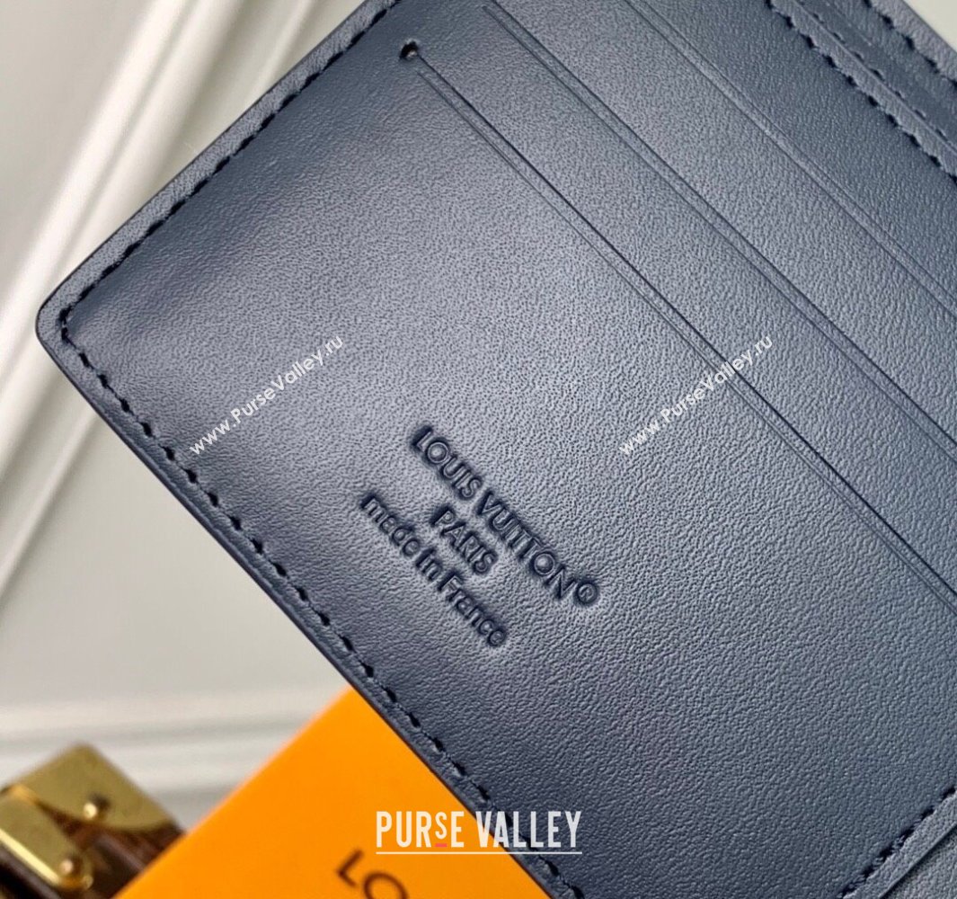 Louis Vuitton Multiple Wallet in Navy Blue Monogram Shadow Leather M14787 2025 (KI-250523071)