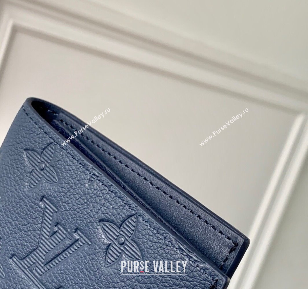 Louis Vuitton Passport Cover in Navy Blue Monogram Shadow Leather M14792 2025 (KI-250523069)