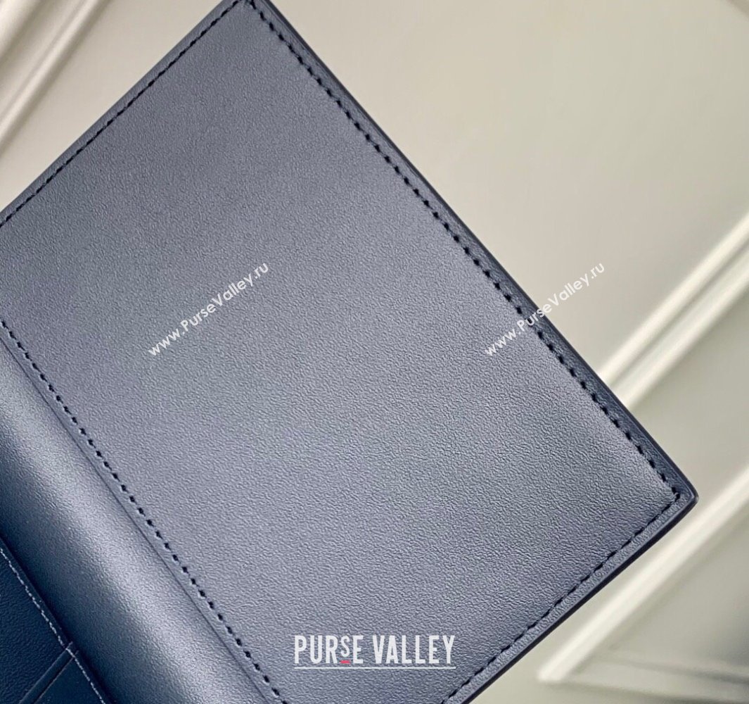 Louis Vuitton Passport Cover in Navy Blue Monogram Shadow Leather M14792 2025 (KI-250523069)