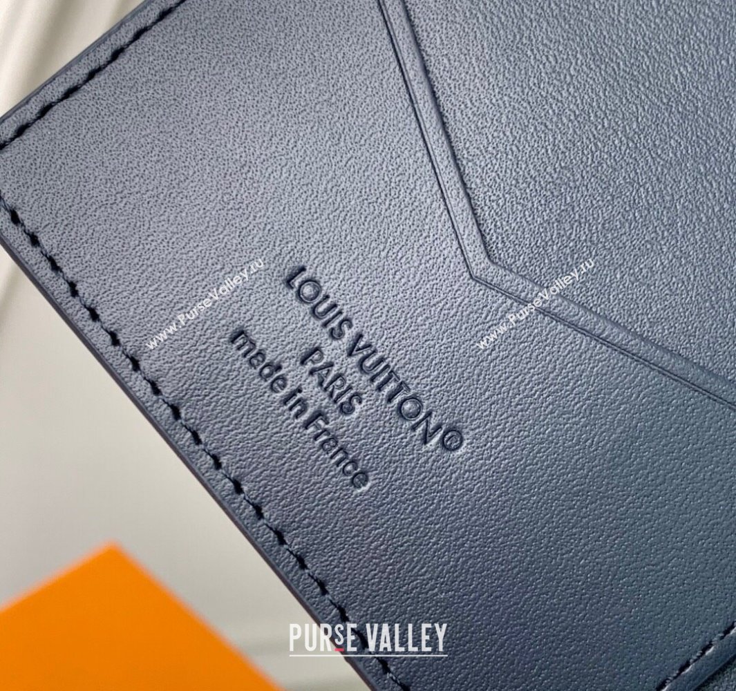 Louis Vuitton Passport Cover in Navy Blue Monogram Shadow Leather M14792 2025 (KI-250523069)
