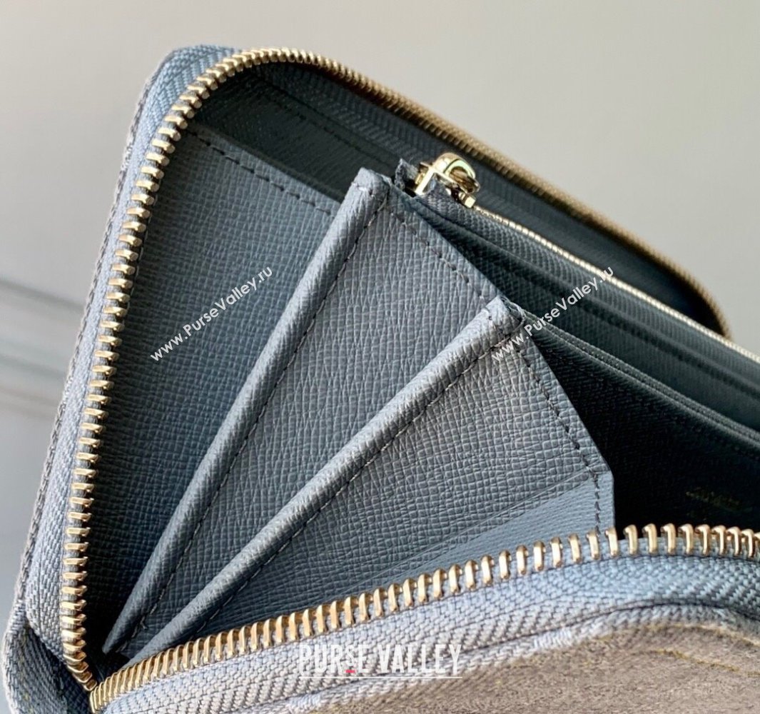 Louis Vuitton Zippy Wallet in Cloudy Grey Certified Organic Cotton M13214 2025 (KI-250523025)