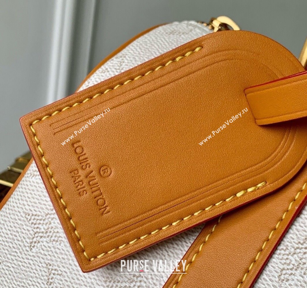 Louis Vuitton Keepall Bandouliere 25 Bag in Monogram Heritage Canvas Off-White 2025 M15076 (KI-250524003)