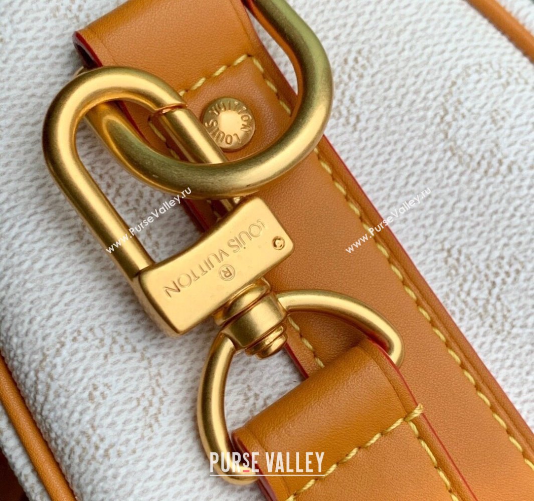 Louis Vuitton Keepall Bandouliere 25 Bag in Monogram Heritage Canvas Off-White 2025 M15076 (KI-250524003)