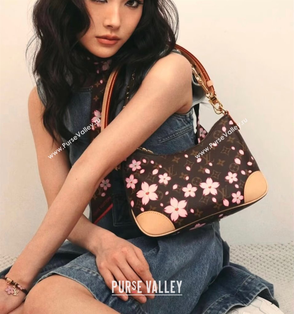 Louis Vuitton LV x TM Pochette Accessoires Mini bag in Sakura Monogram Canvas with Cherry Blossom 2025 M13666 (KI-250523008)