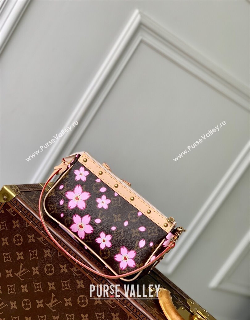 Louis Vuitton LV x TM Pochette Accessoires Mini bag in Sakura Monogram Canvas with Cherry Blossom 2025 M13666 (KI-250523008)