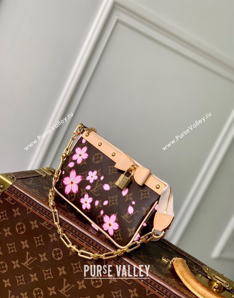 Louis Vuitton LV x TM Pochette Accessoires Mini bag in Sakura Monogram Canvas with Cherry Blossom 2025 M13666 (KI-250523008)