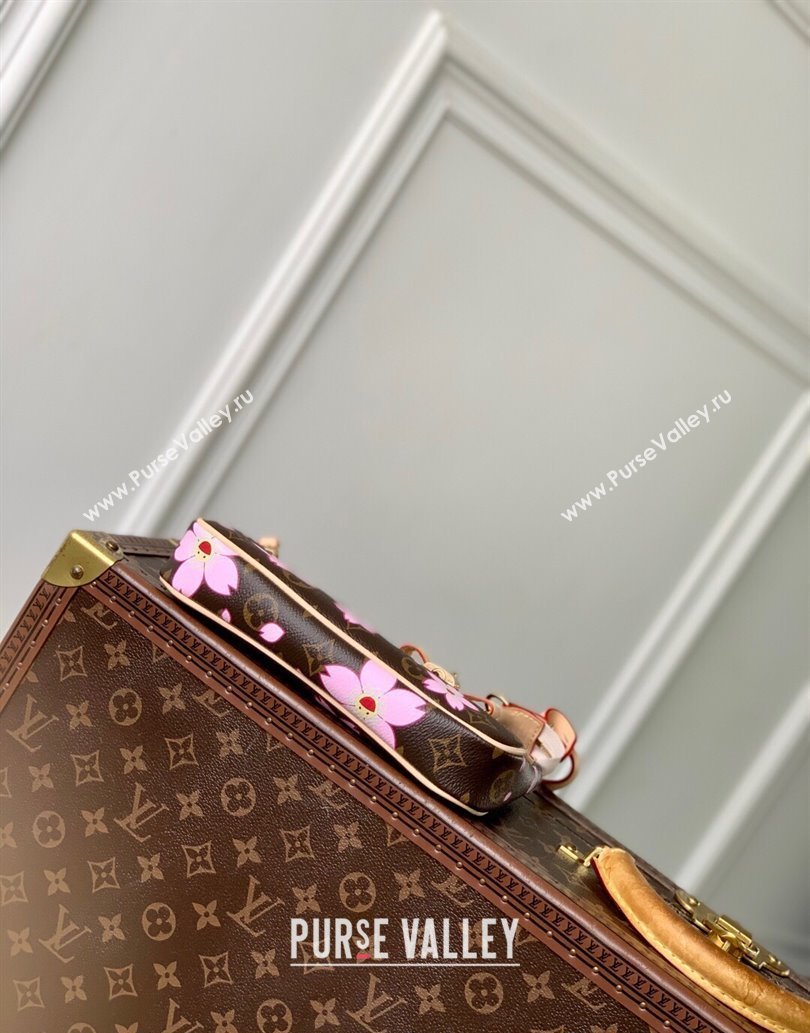 Louis Vuitton LV x TM Pochette Accessoires Mini bag in Sakura Monogram Canvas with Cherry Blossom 2025 M13666 (KI-250523008)