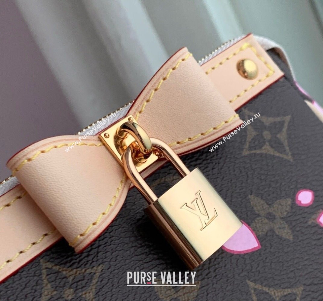 Louis Vuitton LV x TM Pochette Accessoires Mini bag in Sakura Monogram Canvas with Cherry Blossom 2025 M13666 (KI-250523008)
