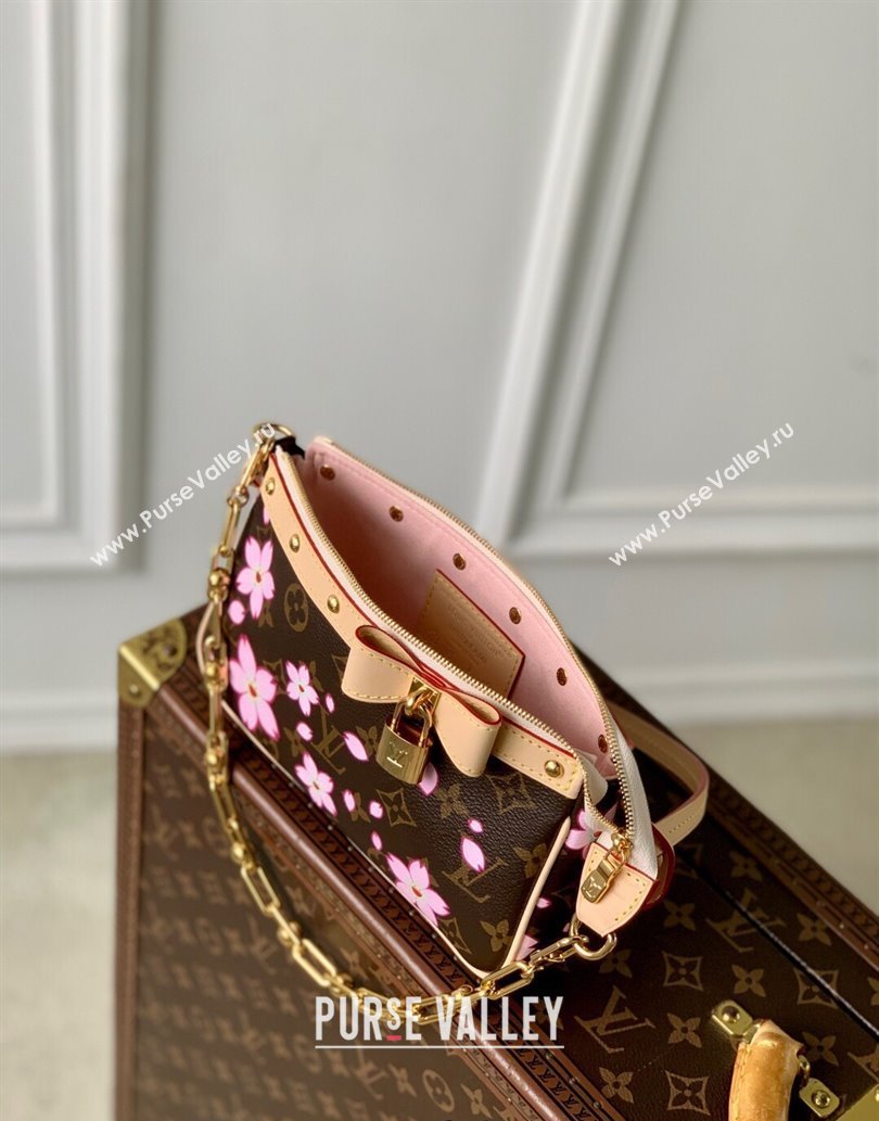 Louis Vuitton LV x TM Pochette Accessoires Mini bag in Sakura Monogram Canvas with Cherry Blossom 2025 M13666 (KI-250523008)