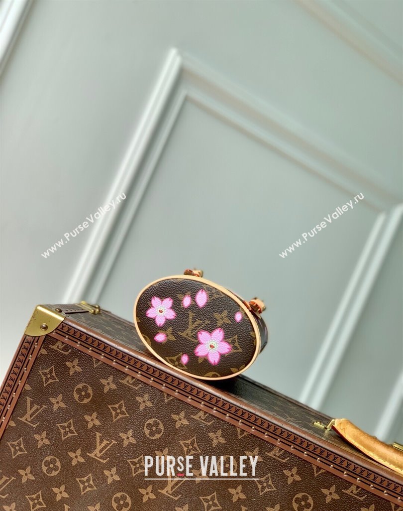 Louis Vuitton LV x TM Nano Bucket bag in Sakura Monogram Canvas with Cherry Blossom 2025 M13417 (KI-250523009)