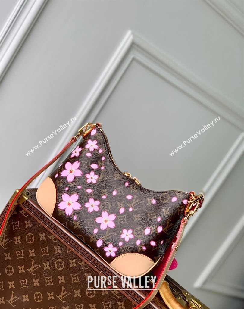 Louis Vuitton LV x TM Boulogne PM bag in Sakura Monogram Canvas with Cherry Blossom 2025 M13265 (KI-250523011)