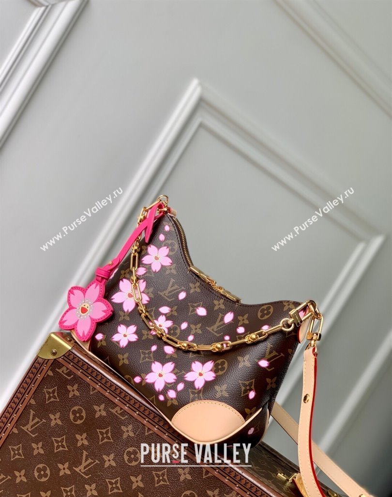Louis Vuitton LV x TM Boulogne PM bag in Sakura Monogram Canvas with Cherry Blossom 2025 M13265 (KI-250523011)