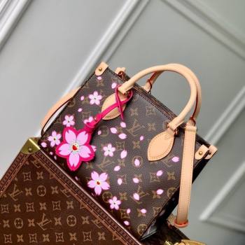 Louis Vuitton LV x TM OnTheGo PM bag in Sakura Monogram Canvas with Cherry Blossom 2025 M13269 (KI-250523012)