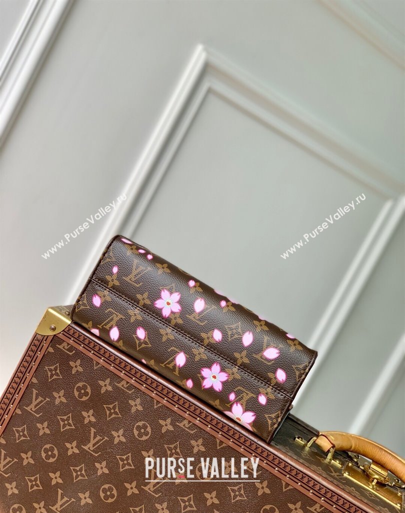Louis Vuitton LV x TM OnTheGo PM bag in Sakura Monogram Canvas with Cherry Blossom 2025 M13269 (KI-250523012)