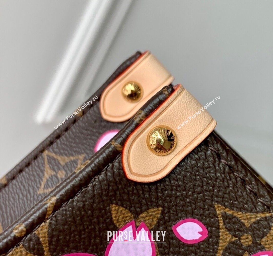 Louis Vuitton LV x TM OnTheGo PM bag in Sakura Monogram Canvas with Cherry Blossom 2025 M13269 (KI-250523012)