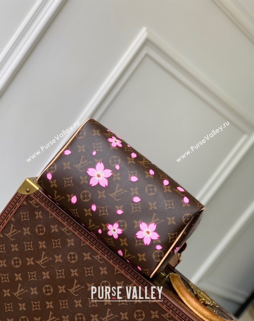 Louis Vuitton LV x TM Speedy Bandouliere 25 bag in Sakura Monogram Canvas with Cherry Blossom 2025 M14174 (KI-250523013)