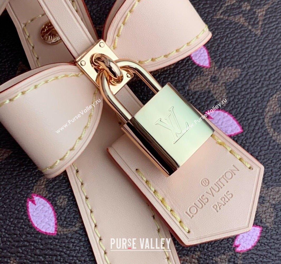 Louis Vuitton LV x TM Keepall Bandouliere 45 travel bag in Sakura Monogram Canvas with Cherry Blossom 2025 M13752 (KI-250523015)