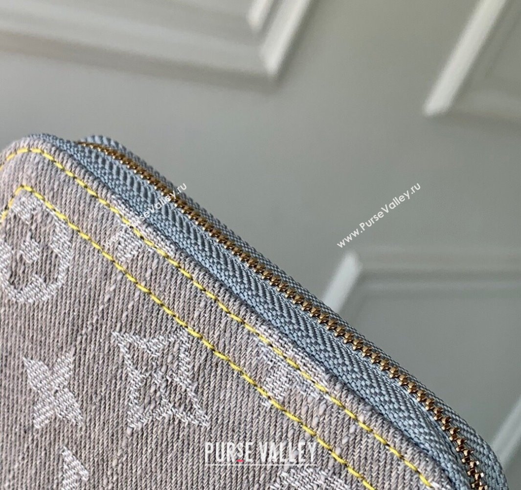 Louis Vuitton Zippy Coin Purse Wallet in Cloudy Grey Certified Organic Cotton M14277 2025 (KI-250523026)