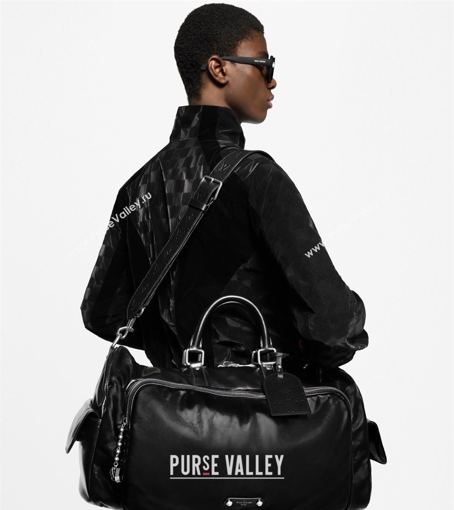 Louis Vuitton Keepall Cargo Bandouliere 50 Travel Bag in Black Leather M13992 2025 (KI-250524010)