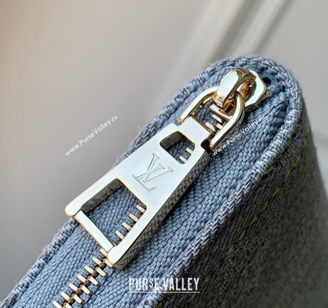 Louis Vuitton Zippy Coin Purse Wallet in Cloudy Grey Certified Organic Cotton M14277 2025 (KI-250523026)