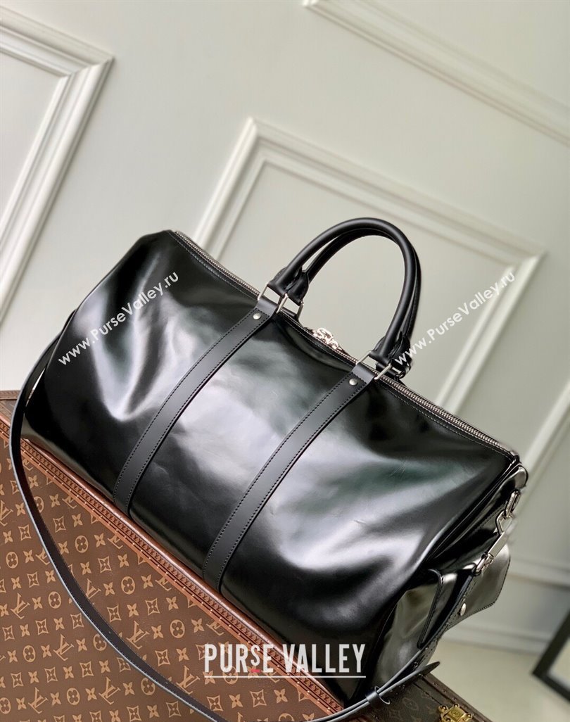Louis Vuitton Keepall Cargo Bandouliere 50 Travel Bag in Black Leather M13992 2025 (KI-250524010)