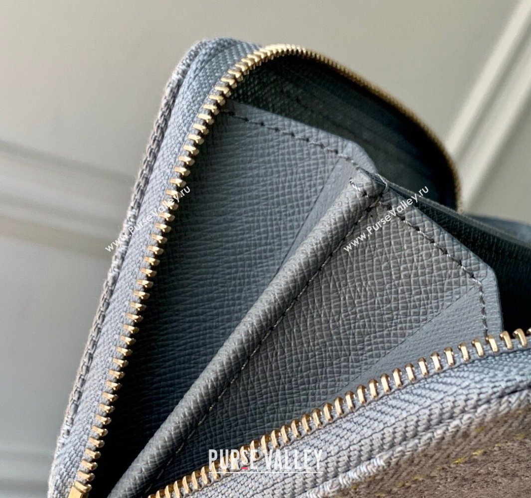 Louis Vuitton Zippy Coin Purse Wallet in Cloudy Grey Certified Organic Cotton M14277 2025 (KI-250523026)