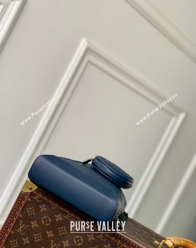 Louis Vuitton Mens Duo Slingbag in Navy Blue Monogram Shadow Leather M21890 2025 (KI-250523083)