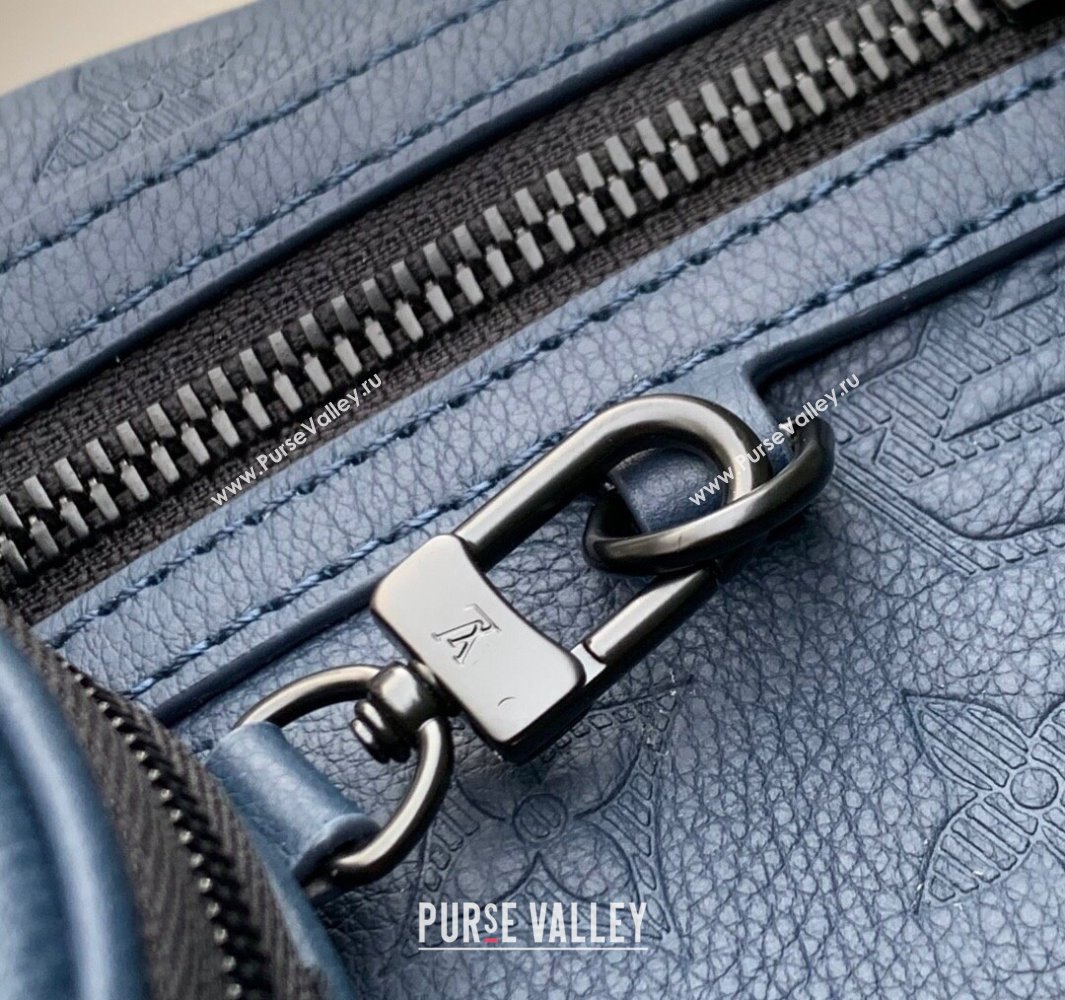 Louis Vuitton Mens Duo Slingbag in Navy Blue Monogram Shadow Leather M21890 2025 (KI-250523083)
