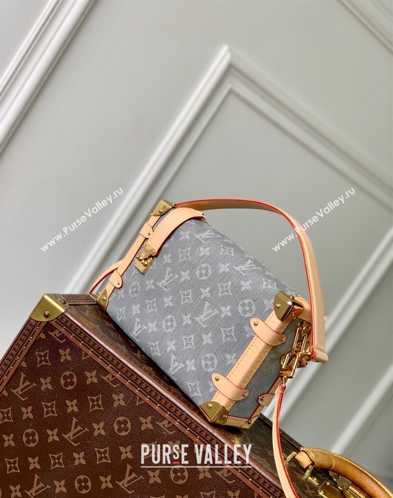Louis Vuitton Side Trunk MM bag in Cloudy Grey Certified Organic Cotton M13285 2025 (KI-250523020)
