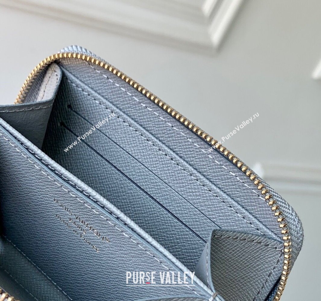 Louis Vuitton Zippy Coin Purse Wallet in Cloudy Grey Certified Organic Cotton M14277 2025 (KI-250523026)