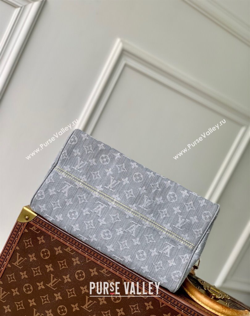 Louis Vuitton Speedy Soft 30 bag in Cloudy Grey Certified Organic Cotton M13344 2025 (KI-250523021)